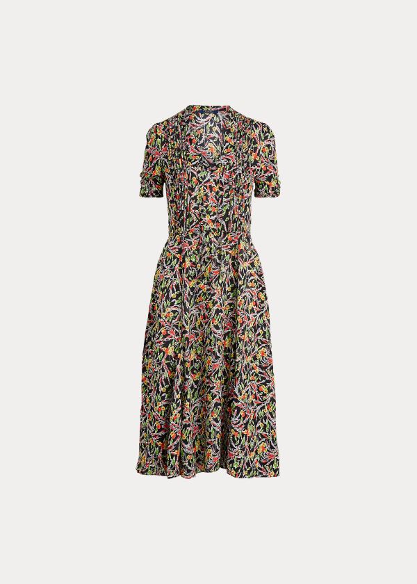 Polo Ralph Lauren Floral Korte Ærmer Kjole Dame Danmark (GZQAP9451)